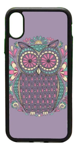 Funda Protector Para iPhone Buho Morado Moda