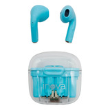 Fone De Ouvido Bluetooth S Fio Tws In-ear Auricular Cor Azul