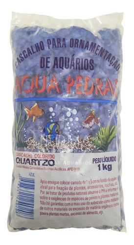 Cristal Quartzo Decoração Aquários E Jardins Azul Escuro 1kg