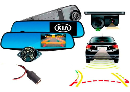 Espejo Retrovisor Dvr Camara Y Sensor De Reversa Kia