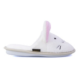 Pantufla Conejo Orejas Mujer Hueso Calzatura 10057 Gnv®