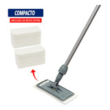 Mop Abrasivo Compacto Superpro Com Cabo + 20 Refis Branco