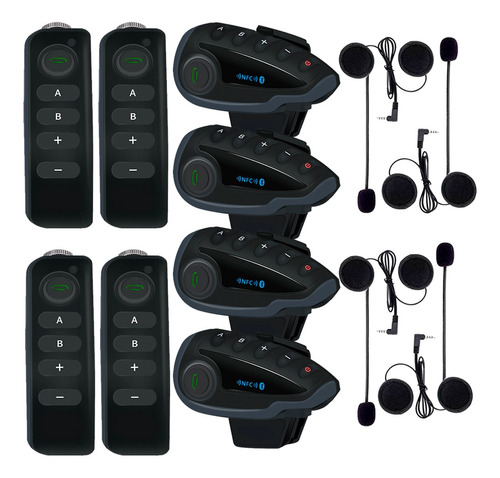 Intercomunicador Inalámbrico Casco Moto Kit X4 Bluetooth