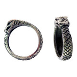 Anillo Ouroboros Cabeza 0,5 X 1 Cm Plata 5,8 Gr Art 483