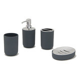 Kit X4 Dispenser + Jabonera + Portacepillo + Vaso (ba1048)