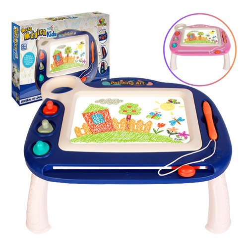 Lousa Mágica Interativa Mesa Infantil Tablet Educativo Cor Azul