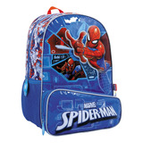 Mochila Wabro Spiderman Tech Espalda 16 Azul Diseño De La Tela 11716 - 38215