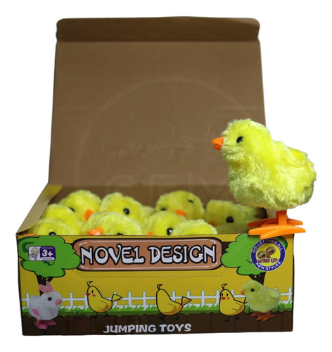 5 Pollo Cuerda Pollito Juguete Economico Niños Mayoreo Color Amarillo