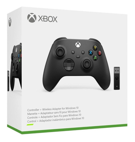 Controle Xbox Séries X/s Preto + Adaptador Receiver Para Pc
