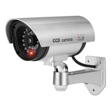 Camara Seguridad Falsa Exterior Con Luz Led Vigilancia