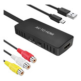 Ruipuo Convertidor Rca A Hdmi Convertidor Av A Hdmi Adaptado