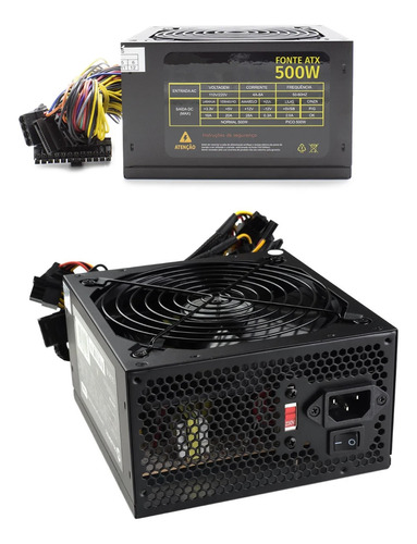 Fonte De Alimentação Atx 550w 20/24pin Bivolt Risco Leve