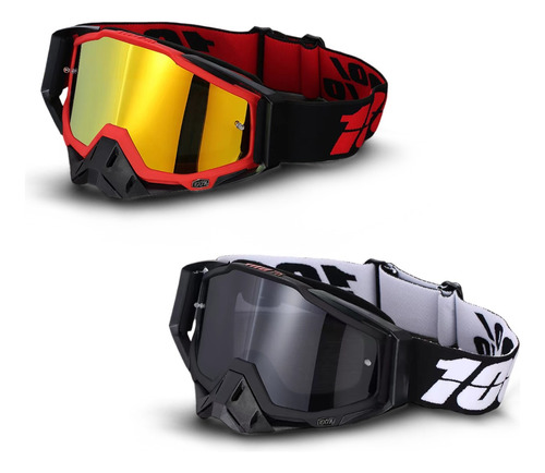 Googles Motocross Gafas Tácticas Ajustable Deportivas 2pcs