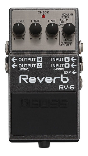 Boss Rv-6 Pedal Efecto Digital Reverb Plateado Guitarra Elec