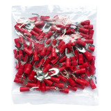 Kit Terminais Elétricos P Cabos 1,5mm Furo M5 Vermelho 500pç