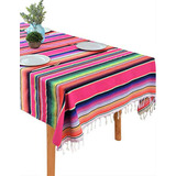  Mantel Para Fiesta Mexicana, Compatible Con Mesa Cuadrada 