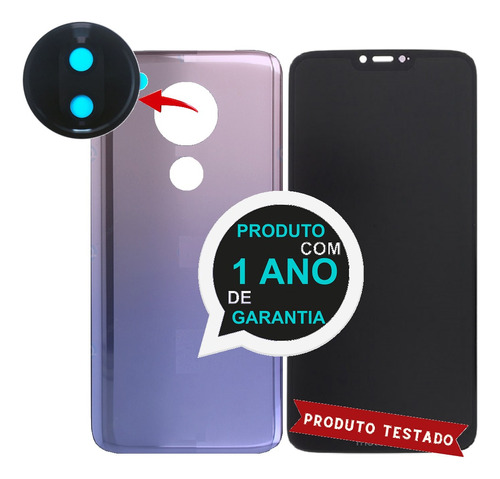 Frontal Completa Para Moto G7 Power Xt1955 + Tampa + Lente!