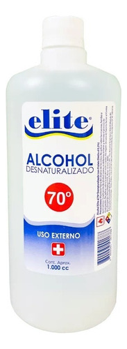 Alcohol Desnaturalizado 70° 1 Litro Elite 1 Unidad