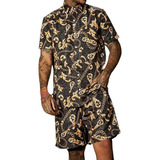 Conjunto De Camisa Transpirable Hawaiian Beach Para Hombre