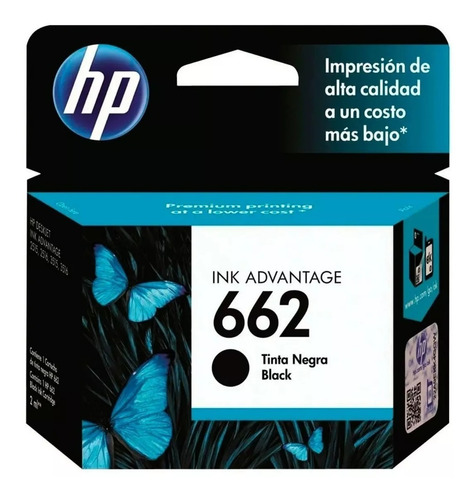 Cartucho Tinta Hp 662 Negro Cz103al Original 1515 3545 4646