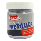 Frasco Témpera Metálica Plata Artel