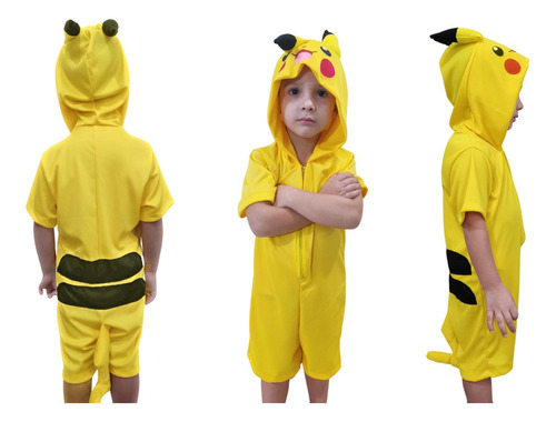 Kigurumi Fantasia Pikachu Infantil Pokémon Curta