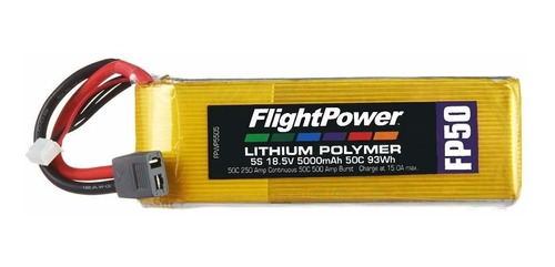 Batería Lipo Fp50 5s 18.5v 5000mah 50c Flight Power Fpwp5505