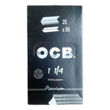 Ocb Papel Armar Premium Caja X 25 Negro 78mm 1 1/14 Fino