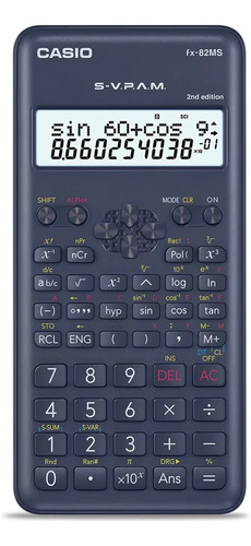 Calculadora Preta Científica 240 Funções Fx-82ms Casio