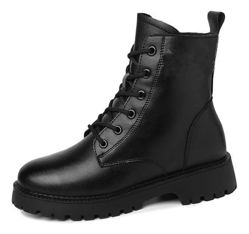 Botas Altas Antideslizantes De Cuero De Moda Para Mujer