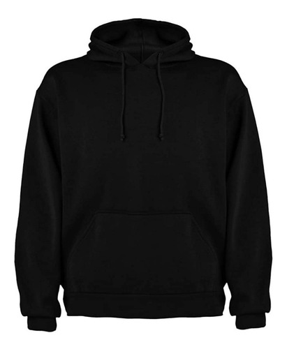 Sudadera Negra Con Gorro Capucha Y Bolsa Cangurera