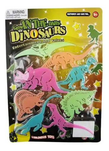 Dinosaurios Fluorescentes De Colores P/ Techos Y Paredes
