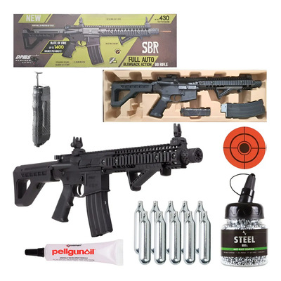Rifle Kit Crosman Dpms Sbr Automatica Co2 Bbs .177 4.5mm X P Negro 4.5 Mm | Meses sin interés