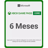 Xbox Game Pass Core 6 Meses - Código 25 Digitos 