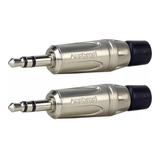 02 - Conector Plug P2 Stereo Amphenol Pronta Entrega Ks3p