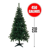 Árvore De Natal Grande Tradicional 2,10 Metros 450 Galhos