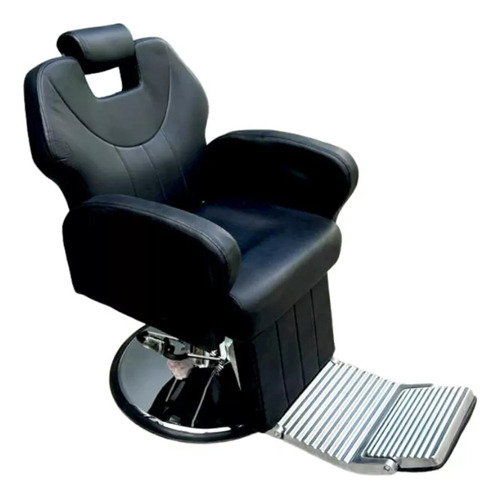 Sillón Barbero Reclinable Negro C/ Base Hidráulica