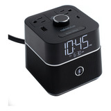 Cubieblue. Reloj Despertador Recargable Con Bocina Bluetooth