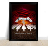 Quadro Poster Metallica Master Of Puppets Moldura 43x33cm A3