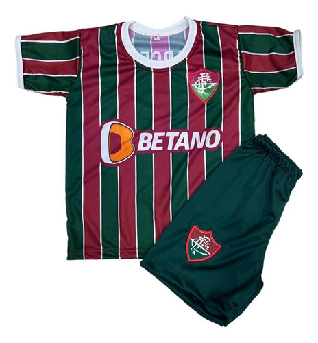 Kit Conjunto Infantil De Futebol Time Do Fluminense