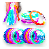 Kit 80 Unidades Pulseiras Bracelete Led Pisca Festa Neon