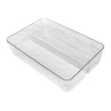 Organizador Doble D Plástico Para Refrigerador 23x15,5x5,7cm