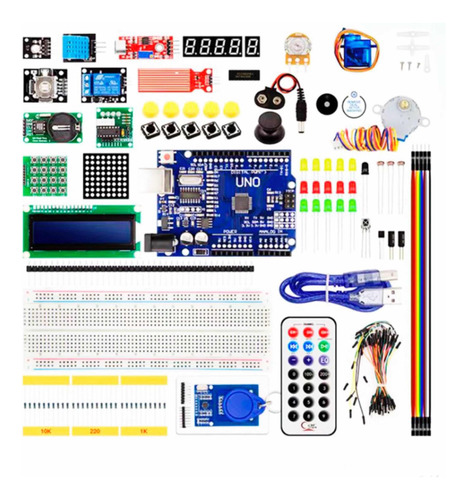 Kit Arduino Uno Avanzado 92 Componentes Atmega 328p/8u2