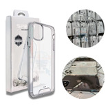 Protector Para iPhone 13 Pro Case Transparente Boton Cromado