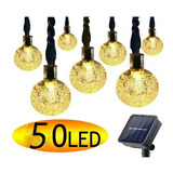 1 Serie De 50 Luces Led Solares Para Terraza O Decoración.