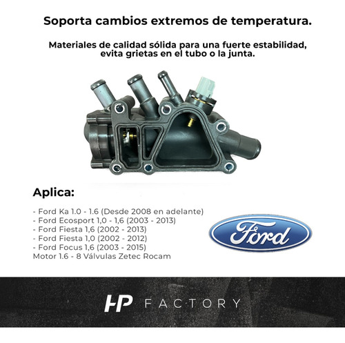 Termostato Completo Ford Ecosport Ka Fiesta Focus 1.0 1.6 Foto 5
