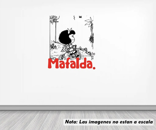 Vinil Sticker Pared 120cm Mafalda Bicicleta 14