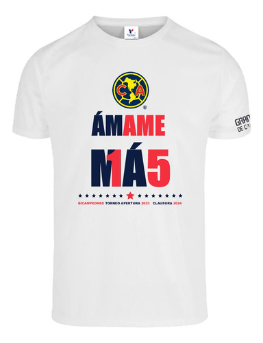 Playera Del America Bicampeón Ámame Más