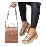 Mocasín Cuero Mujer, Bolso Cuero Mujer, Combo Mujer