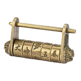 Cadeado Vintage Chinês Com Combinação Antiga